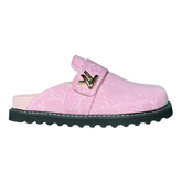 Louis Vuitton Cosy Comfort Slides / Sandals / Slippers Pink / Gold / Black